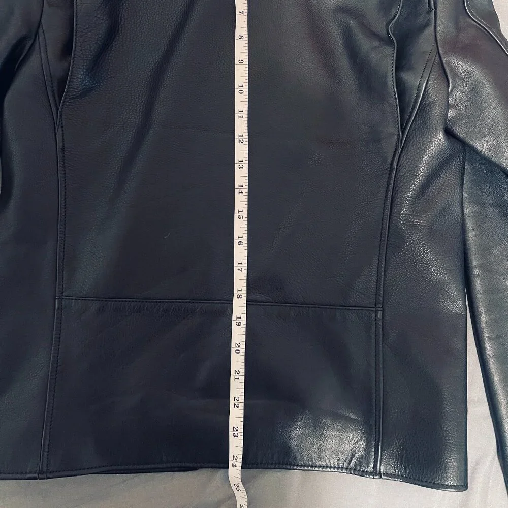 Coach 85899 BLK Cow Leather jacket XS black MSRP $1000 - Picture 8 of 9